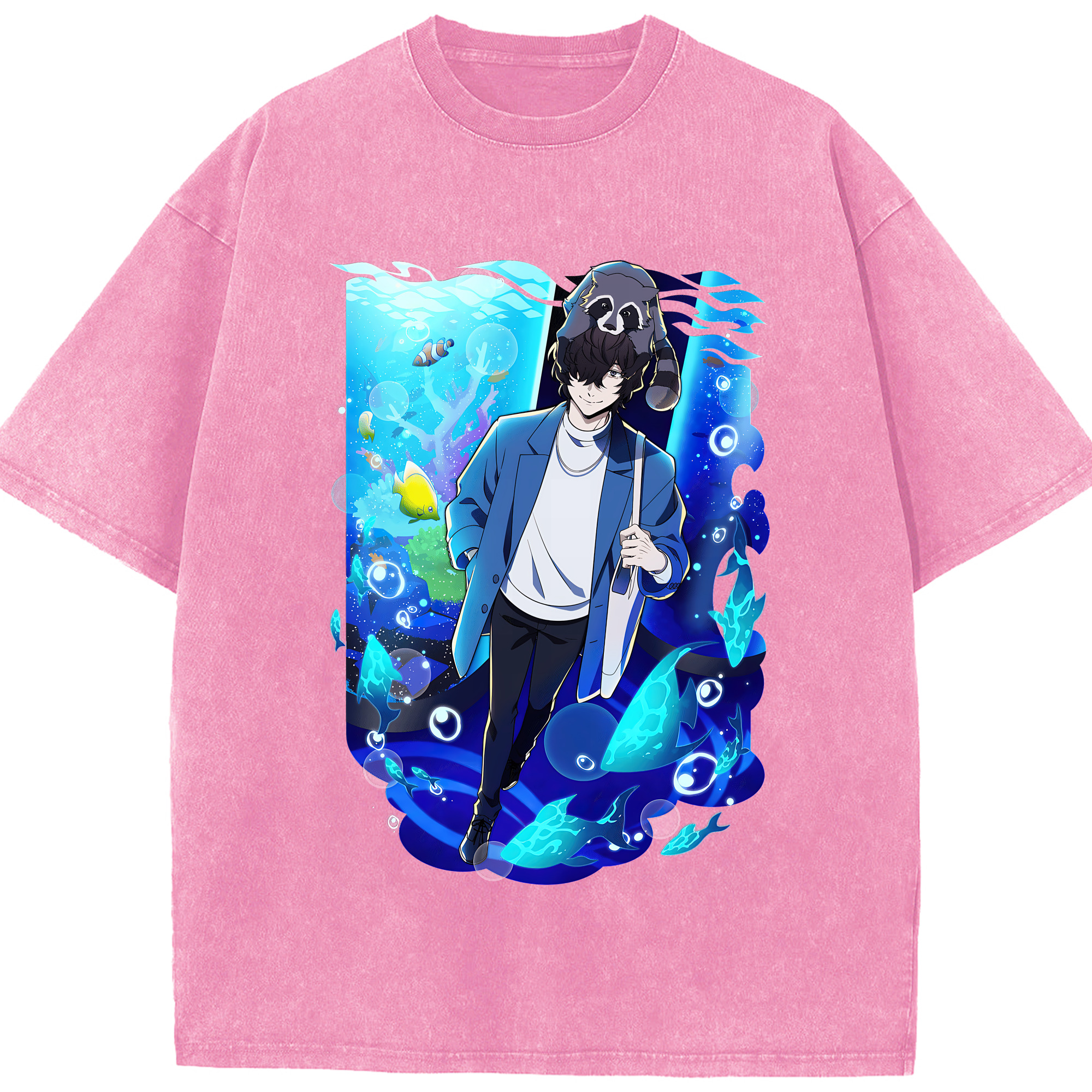 （画像用） 文豪ストレイドッグス Bungo Stray Dogs 綿100% ヴィンテージ風 半袖Tシャツ（フロントプリント）